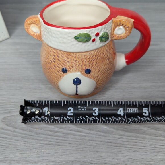Vintage 1989 Mount Clemens Pottery Ceramic Christmas Teddy Bear Mug NIB - Picture 10 of 13